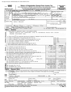 Form 990 Tax Exemption Application