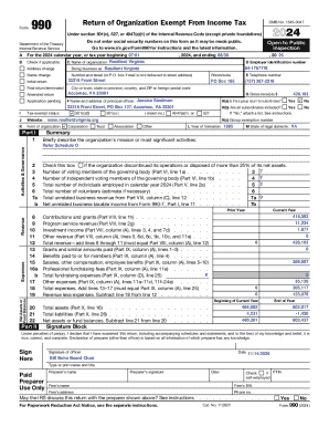 Form 990 Return of Organization Exempt From Income Tax