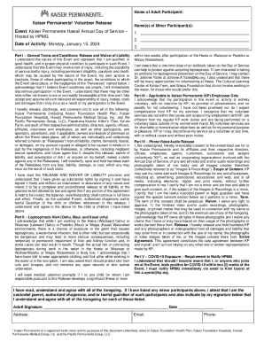 Kaiser Permanente Hawaii Annual Day of Service Volunteer Release