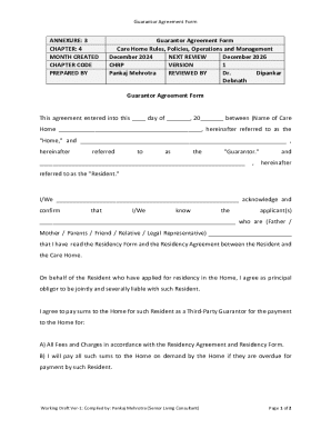 Guarantor Agreement Form