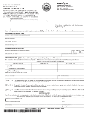 California Lessors' Exemption Claim Form