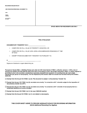California Documentary Transfer Tax Declaration