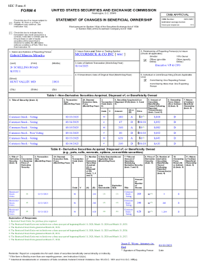 SEC Form 4 Statement of Changes in Beneficial Ownership