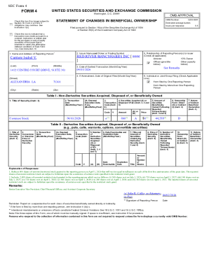 SEC Form 4 Statement of Changes in Beneficial Ownership