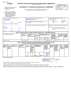 SEC Form 4 Statement of Changes in Beneficial Ownership
