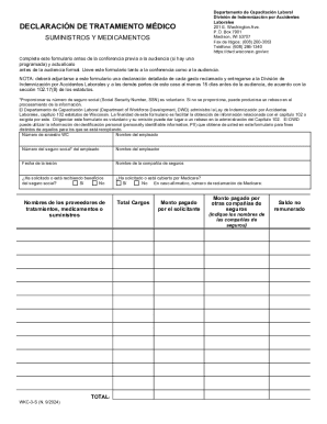 Wisconsin Workers' Compensation Medical Treatment Declaration