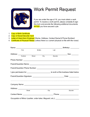 Work Permit Request Form