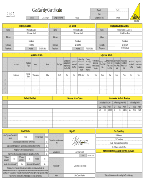 Gas Safety Certificate
