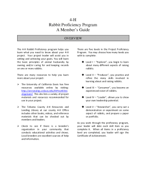 4-H Rabbit Proficiency Program Guide