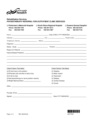 Physiotherapy Referral Form