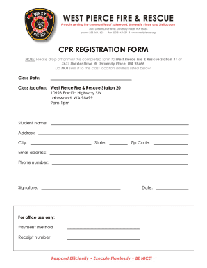 CPR Registration Form