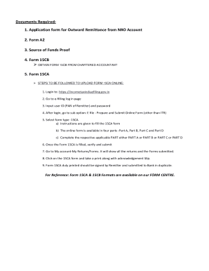 Application Form for Outward Remittance from NRO Account