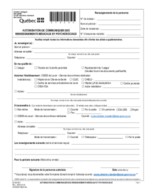 Medical Information Release Authorization