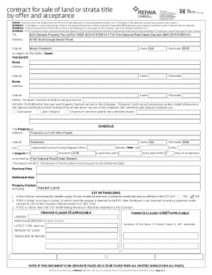 Contract for Sale of Land or Strata Title