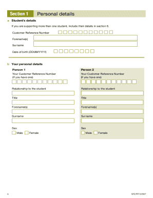 UK Student Finance PFF2 Form 2026/27