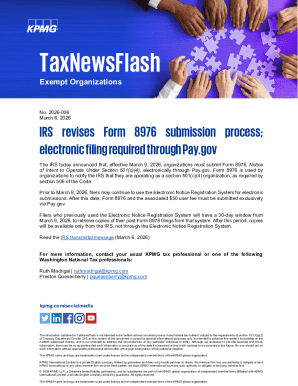 IRS Form 8976 Submission Update