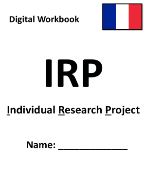 Individual Research Project Form