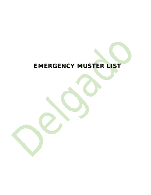 Emergency Muster List