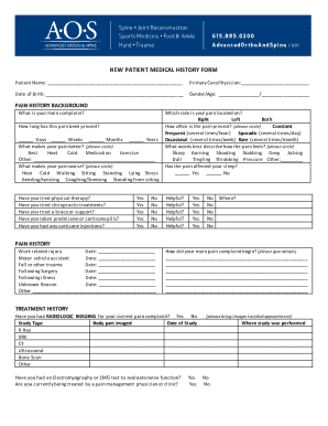 New Patient Medical History Form