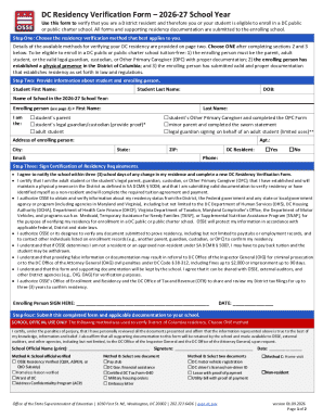 DC Public Schools Enrollment Form
