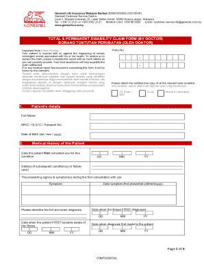 Total and Permanent Disability Claim Form