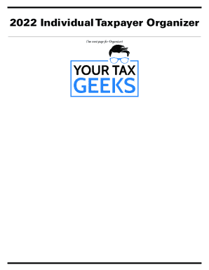2022 Individual Taxpayer Organizer