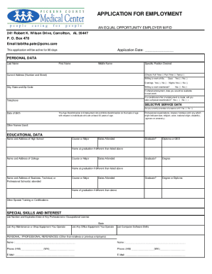 Application for Employment