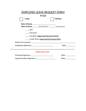 Employee Leave Request Form