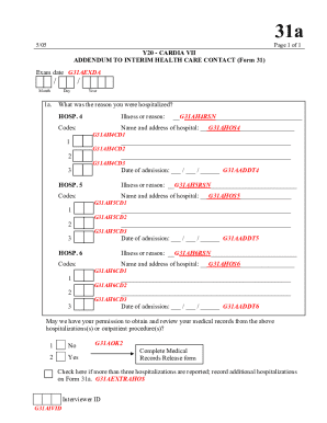 Addendum to Interim Health Care Contact Form 31