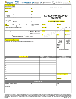 Pathology Consultation Requisition Form