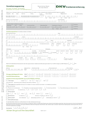 DKV Health Insurance Application Form