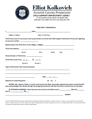 Third Party Authorization for Child Support Access