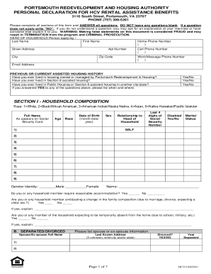 HCV Rental Assistance Benefits Application