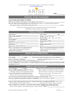 Pediatric Intake Form