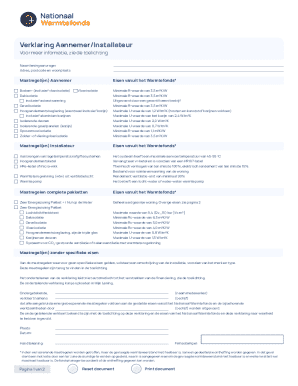 Contractor/Installer Declaration Form