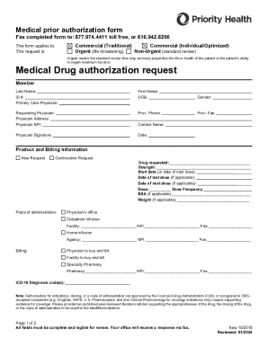 Medical Drug Prior Authorization Form
