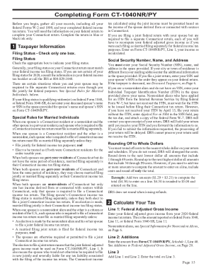 Connecticut Form CT-1040NR/PY