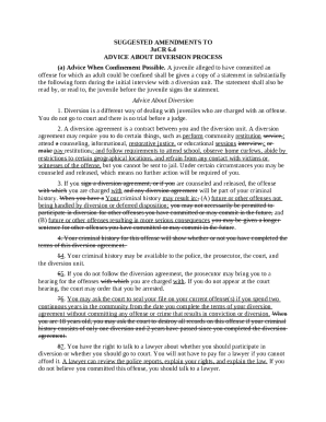 Juvenile Diversion Agreement Form