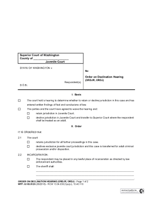 Order on Declination Hearing