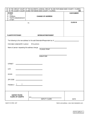 Florida Change of Address Form