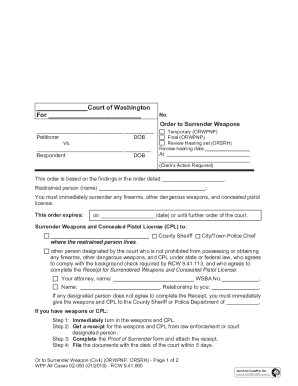 Order to Surrender Weapons