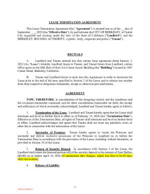 Lease Termination Agreement