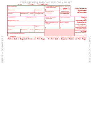 IRS Form 5498-TA Draft