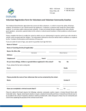 Volunteer Registration Form
