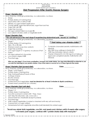 Diet Progression After Gastric Bypass Surgery