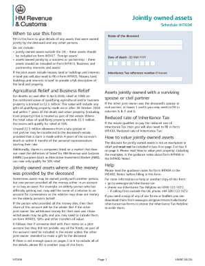 UK Inheritance Tax Form IHT404