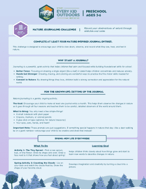 Preschool Nature Journaling Challenge