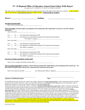 Illinois School Safety Drills Report
