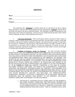 Real Estate Purchase Addendum