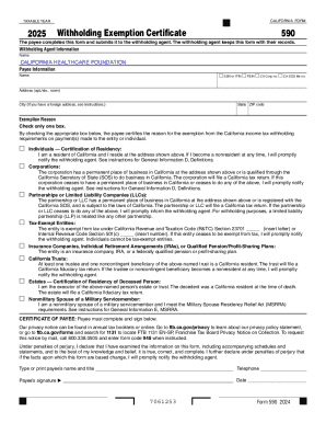 California Tax Withholding Forms for Out-of-State Consultants